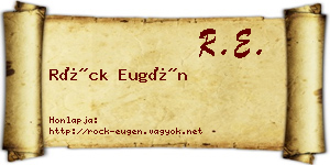 Röck Eugén névjegykártya